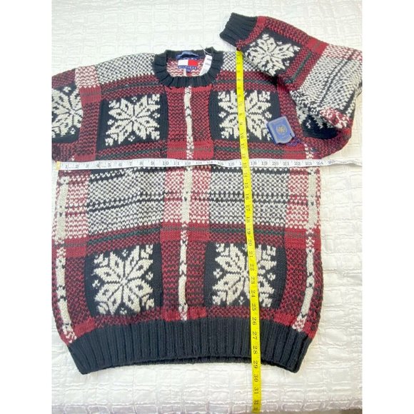 NWT Tommy Hilfiger Hand Knit Thick Wool Blend Sweater Fair Isle $235 Men's L - Picture 10 of 12